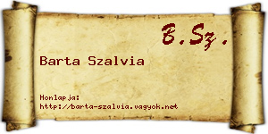 Barta Szalvia névjegykártya